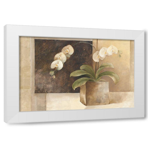 Contemporary Orchid White Modern Wood Framed Art Print by Hristova, Albena