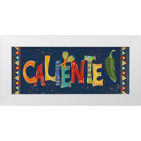 Tex Mex Fiesta X Dark White Modern Wood Framed Art Print by Charron, Veronique