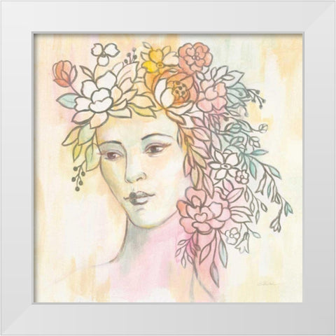 Primavera White Modern Wood Framed Art Print by Vassileva, Silvia