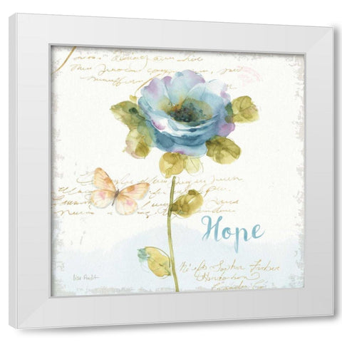Rainbow Seeds Floral VII Hope Sq White Modern Wood Framed Art Print by Audit, Lisa
