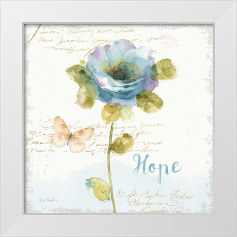 Rainbow Seeds Floral VII Hope Sq White Modern Wood Framed Art Print by Audit, Lisa