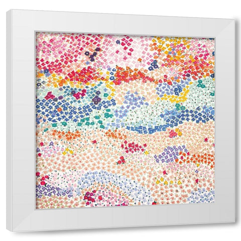 Hours of Flowers II White Modern Wood Framed Art Print by Davis, Joan E.
