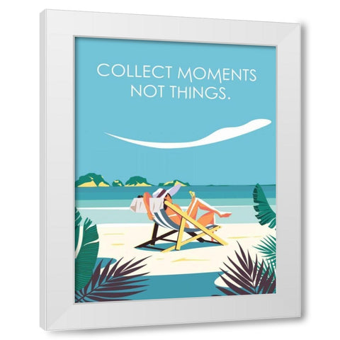 Collect Moments White Modern Wood Framed Art Print by Escalante, Omar