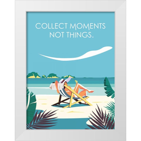 Collect Moments White Modern Wood Framed Art Print by Escalante, Omar