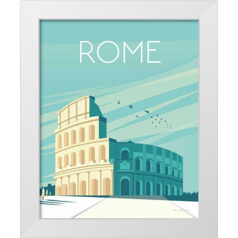 Rome White Modern Wood Framed Art Print by Escalante, Omar