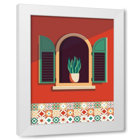 Window Lisboa White Modern Wood Framed Art Print by Escalante, Omar