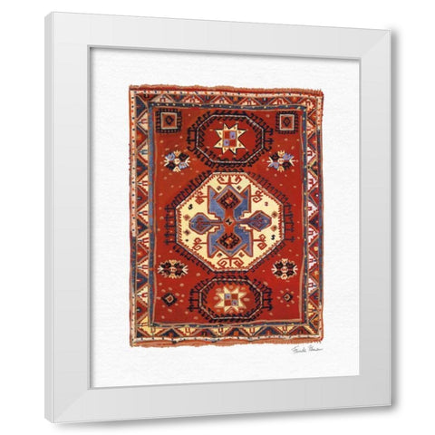 Moroccan Rug I White Modern Wood Framed Art Print by Zaman, Farida