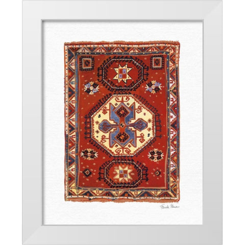 Moroccan Rug I White Modern Wood Framed Art Print by Zaman, Farida