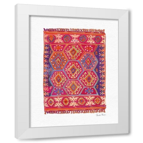 Moroccan Rug II White Modern Wood Framed Art Print by Zaman, Farida