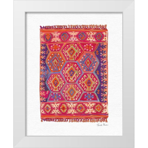 Moroccan Rug II White Modern Wood Framed Art Print by Zaman, Farida