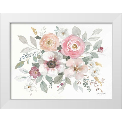 Essence of Spring I White Modern Wood Framed Art Print by Nai, Danhui