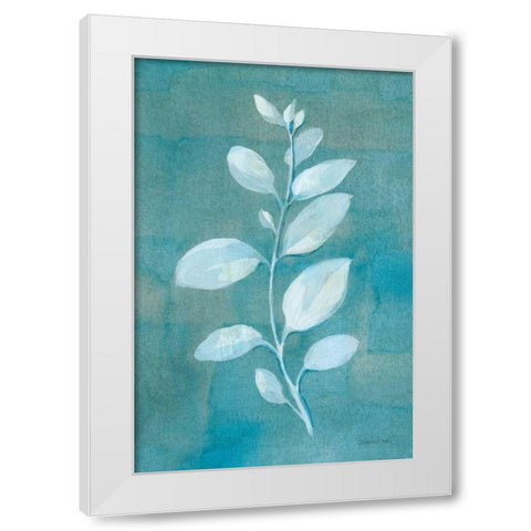 Cool Leaves II White Modern Wood Framed Art Print by Nai, Danhui