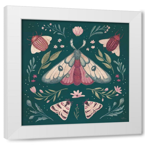Winged Study II Plum White Modern Wood Framed Art Print by Penner, Janelle