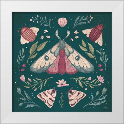 Winged Study II Plum White Modern Wood Framed Art Print by Penner, Janelle