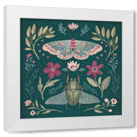Winged Study III Plum White Modern Wood Framed Art Print by Penner, Janelle