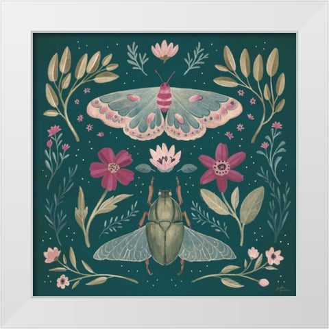Winged Study III Plum White Modern Wood Framed Art Print by Penner, Janelle
