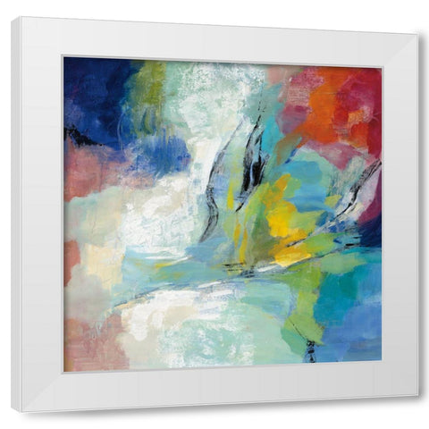 Vibrant Rainbow White Modern Wood Framed Art Print by Vassileva, Silvia