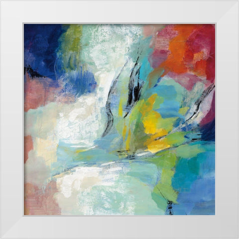 Vibrant Rainbow White Modern Wood Framed Art Print by Vassileva, Silvia