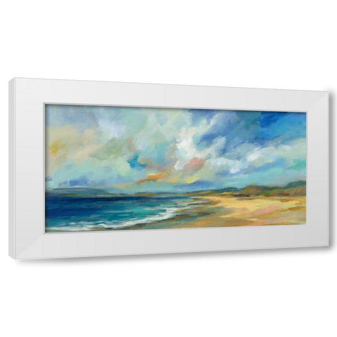 Sunny Bay White Modern Wood Framed Art Print by Vassileva, Silvia