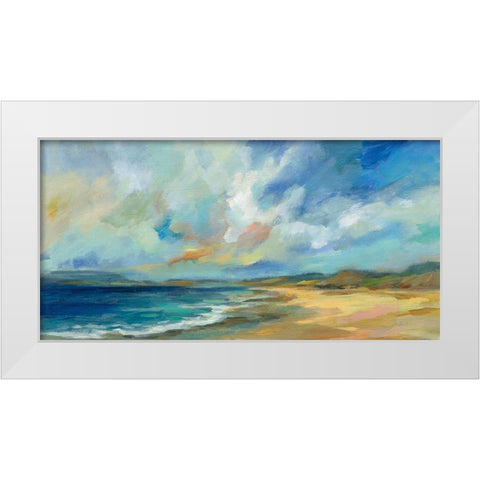 Sunny Bay White Modern Wood Framed Art Print by Vassileva, Silvia