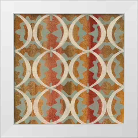 Boho Lattice I White Modern Wood Framed Art Print by Vassileva, Silvia
