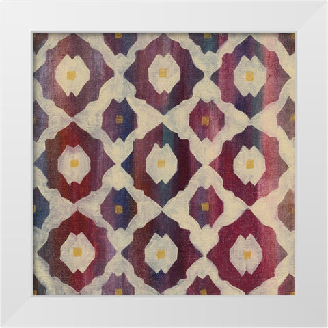 Boho Lattice II White Modern Wood Framed Art Print by Vassileva, Silvia