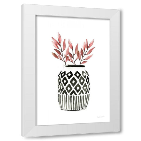 Geometric Vases II White Modern Wood Framed Art Print by Charro, Mercedes Lopez