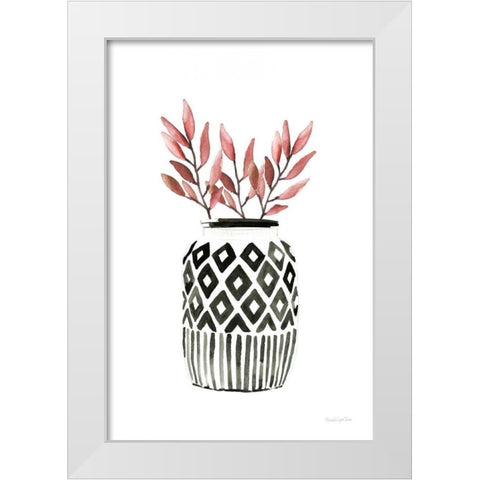 Geometric Vases II White Modern Wood Framed Art Print by Charro, Mercedes Lopez
