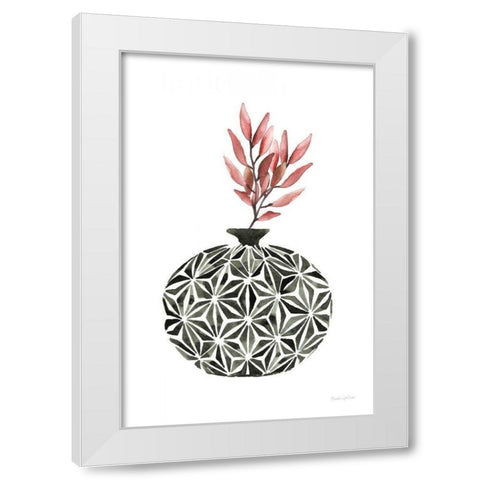 Geometric Vases IV White Modern Wood Framed Art Print by Charro, Mercedes Lopez