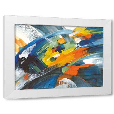 Trataka White Modern Wood Framed Art Print by Nai, Danhui