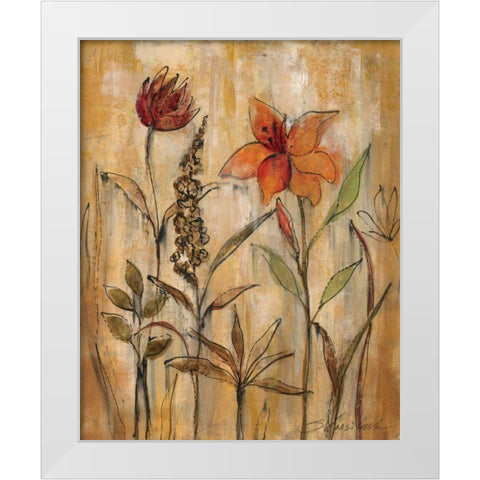 Aquarelle Garden II White Modern Wood Framed Art Print by Vassileva, Silvia
