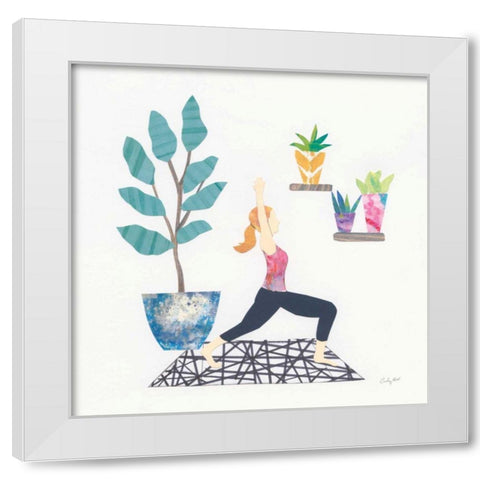 Namaste I White Modern Wood Framed Art Print by Prahl, Courtney
