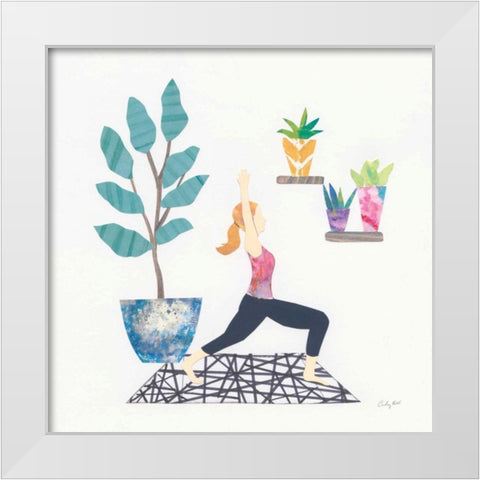Namaste I White Modern Wood Framed Art Print by Prahl, Courtney