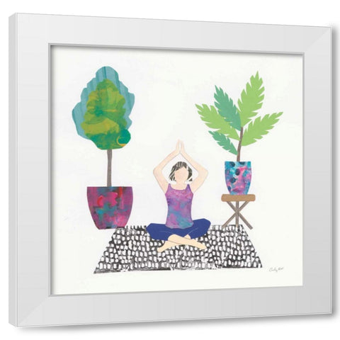 Namaste II White Modern Wood Framed Art Print by Prahl, Courtney