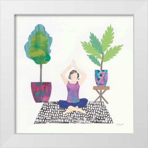 Namaste II White Modern Wood Framed Art Print by Prahl, Courtney