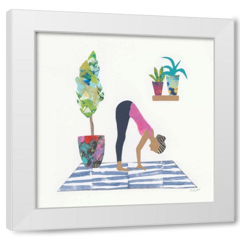 Namaste III White Modern Wood Framed Art Print by Prahl, Courtney