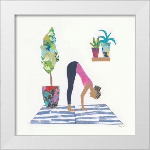 Namaste III White Modern Wood Framed Art Print by Prahl, Courtney