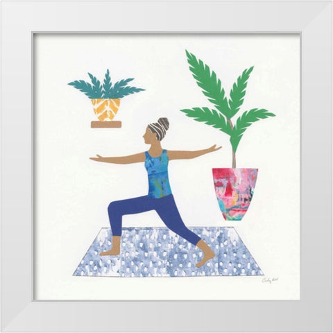 Namaste IV White Modern Wood Framed Art Print by Prahl, Courtney