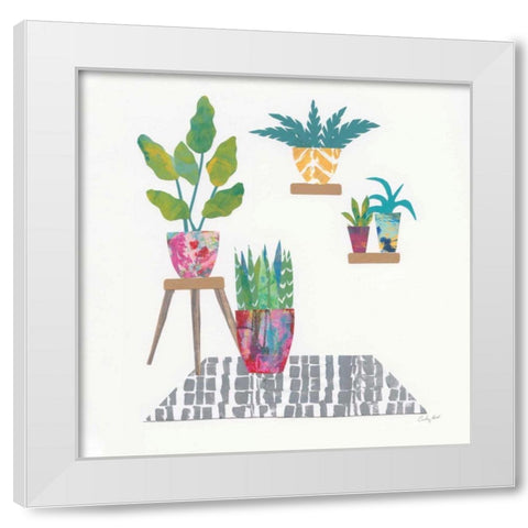 Namaste V White Modern Wood Framed Art Print by Prahl, Courtney