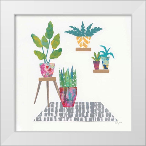 Namaste V White Modern Wood Framed Art Print by Prahl, Courtney
