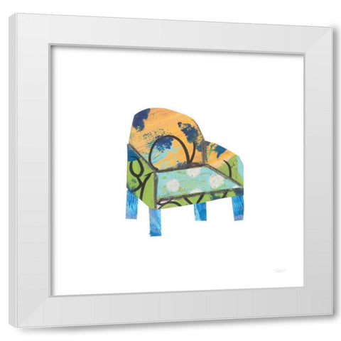 Mod Chairs II White Modern Wood Framed Art Print by Prahl, Courtney