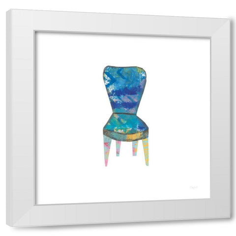 Mod Chairs VI White Modern Wood Framed Art Print by Prahl, Courtney