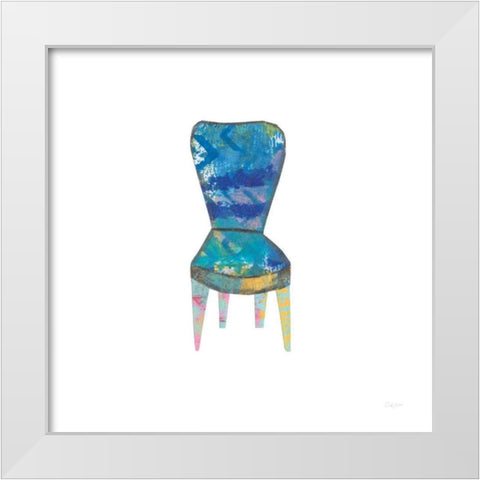 Mod Chairs VI White Modern Wood Framed Art Print by Prahl, Courtney