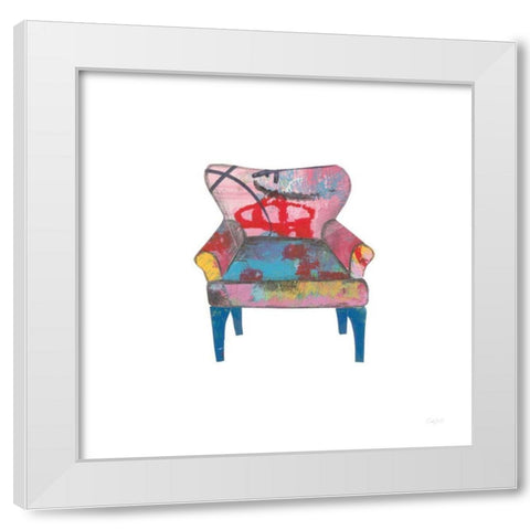Mod Chairs VIII White Modern Wood Framed Art Print by Prahl, Courtney