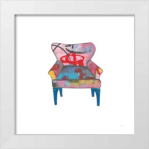 Mod Chairs VIII White Modern Wood Framed Art Print by Prahl, Courtney