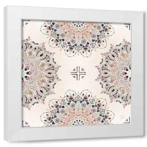 Kasbah Crush Pattern IA White Modern Wood Framed Art Print by June, Dina