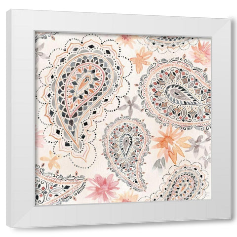 Kasbah Crush Pattern IIIA White Modern Wood Framed Art Print by June, Dina
