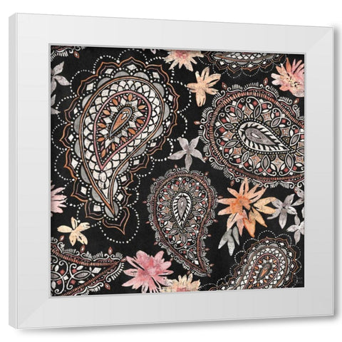 Kasbah Crush Pattern IIIB White Modern Wood Framed Art Print by June, Dina