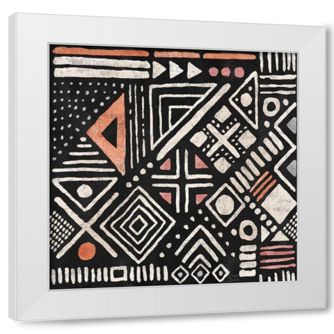 Kasbah Crush Pattern IVB White Modern Wood Framed Art Print by June, Dina