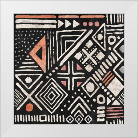 Kasbah Crush Pattern IVB White Modern Wood Framed Art Print by June, Dina